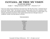 Fantasia   Be Thou My Vision Orchestra sheet music cover